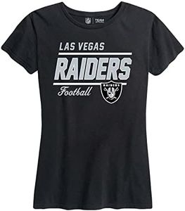 Team Fan Apparel NFL Gameday Women's Relaxed Fit T-Shirt - Rib Neck Contour - Tagless Short Sleeve Tee - Stay Cool & Stylish