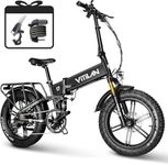 VITILAN I7 Pro 3.0 E Bikes for Adults with Blue-tooth & Location Finder, Folding Electric Bike, 1200W Peak Fat Tire Ebike, 20AH E bikes for Adults, 28Mph E bike Hydraulic Brakes Full Suspension, Black