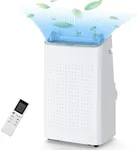 Garvee 14,000 BTU Portable Air Conditioner, Cools up to 750 Sq.ft, Portable AC Built-in Cool with Dehumidifier and Fan Modes, Remote Control and Installation Kits, < 50dB, White