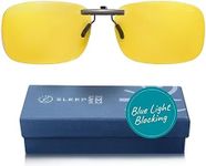 Sleep ZM Clip On 87% Yellow Blue Light Glasses for Computer, TV, Gaming Use Improve Sleep Quality by Naturally Producing Melatonin for Women and Men