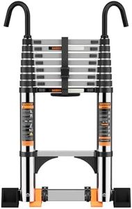 Telescoping Ladder,with Stable Hook and stabilizer barand,Extension Ladder, Heavy Duty 330lbs Max Capacity, Multi-Purpose Collapsible Ladder for RV or Outdoor Work (19.5FT/5.9M)