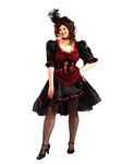 Forum Novelties 61831 Saloon Girl Western Adult Costumes, Red, Plus Size