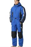 cffvdiz Ski Suit for Men Women Adult One Pieces Ski Suits Winter Outdoor Waterproof Snowsuits Jumpsuits Coveralls for Snow Sports,Blue,L