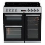 Beko KDVC90X 90cm Electric Range Cooker with Ceramic Hob - Stainless Steel