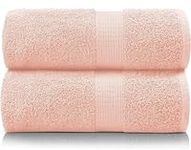 Bath Sheets Bathroom Towel Set 2 Pack 100% Cotton Extra Large Bath Towels, Oversized Bath Towels, Luxury Bath Towels Large Bathroom Set 35x66 - Pearl Blush