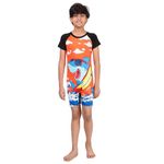 VIVA Swimming OKSS-359 Swimwear Suit, Half Sleeves 1 Piece Swimming Wear, Swimming Costume for Kids for Swimming, Diving, Cycling, Aerobics