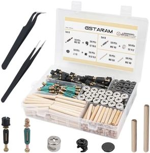 Furniture Fastener Set Cam Lock Assortment Kit,430 Pcs with Eccentric Wheels,Wood Dowel Pins,Hardware Bolts,Cam Lock for Furniture Connecting