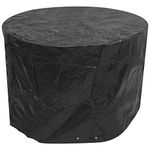 Woodside Black Small Round Outdoor Garden Patio Furniture Set Cover 1.42m x 0.96m / 4.7ft x 3.2ft