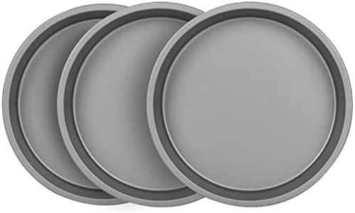 OvenStuff HG368-AZ Nonstick Bakeware 9" Round Cake Pan, Set of 3
