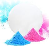 Color Blaze Gender Reveal Ball - 5.5 inch White Ball with Pink and Blue Holi Powder - Easy Baby Boy or Girl Reveal Party - Use for Smash Ball, Soccer, Target, Kickball, Volleyball, Baseball and More!