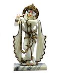 ESPLANADE Krishna Kishan Murti Idol Statue Sculpture | Home Decor | Resin - 14.25" Inches - White