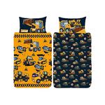 JCB Single Duvet Cover - My 1st JCB Joey Design - Official Reversible Bedding Set - Polycotton