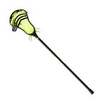 STX Lacrosse Stallion 200 Boys Complete Stick with Mesh Pocket, Attack/Midfielder, Black/Yellow