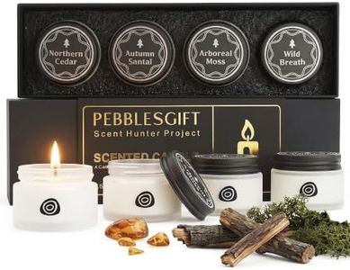 Forest Woody Scented Candle Gift Set - 4 Pack(Total 6.4oz) 100% Soy Wax
