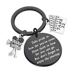 Movie Camera Keychain Film Director Student Gifts Filmmaker Gifts Take Pride in How Far You Have Come Gifts for Movie Lover (Black)