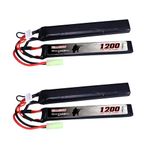 Hilldow 11.1V Airsoft Battery 1200mAh 20C with Deans/T Plug for Airsoft Guns Rifle Model (M25)