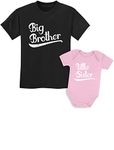 Sibling Shirts Set for Brothers and Sisters Boys & Girls Gift Set Kids Shirt Black/Baby Pink Kids Shirt 4T / Baby Newborn