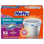 Hefty Small Garbage Bags, Drawstring, Fabuloso Scent, 4 Gallon, 52 Count