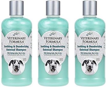 Veterinary Formula Solutions 3 Pack of Soothing and Deodorizing Oatmeal Shampoo for Dogs, 17 Fluid Ounces Each