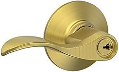 Schlage F51A Acc 608 Accent Lever Keyed Entry, Satin Brass