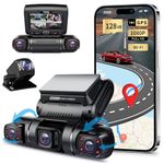 Yabdbg 4 Channel 360° Dash Cam Quad 4x1080P Front,Left,Right and Rear Car Camera with GPS WiFi 24/7 Parking Mode,FHD Infrared Night Vision Dashcam,150°Wide Angle WDR 3 inch TFT G Sensor Free 128GB