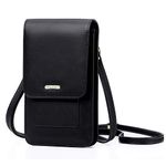 Small Crossbody Cell Phone Bag for Women, Shoulder Bag Card Holder Phone Purse Wallet (Black)