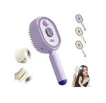 2026 New Electric Steam Brush for Hair,Rechargeable Steam Hair Straightener,Wet Electric Hairbrush, Water Spray Hair Brush, Detangling & Anti-Static Hair Brush, Reduce Frizz, Smooth & Nourish (Purple)
