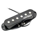 Wilkinson High Output Ceramic Single Coil Neck Pickup for Strat Style Electric Guitar, Black