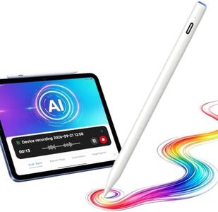 AI Pencil AI Capacitive Stylus Pen for Apple iPad, with Voice Recorder, AI‑Transcription, Palm Rejection & Tilt Sensitivity, Magnetic Attachment, for 2018‑2026 iPad Pro/Air/Mini/iPad
