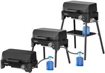Campingaz Tour & Grill CV Plus Gas Barbecue | Can be Used as Table or Stand Grill | Portable Camping Grill with Lid & Removable Legs | Gas Grill for Camping, Balcony, Patio | Power 2400 W