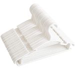 NORTHERN BROTHERS Baby Hangers, 40Pack Baby Coat Hangers White Plastic Clothes Hanger for Children Infant Nursery Kids Nonslip Tubular