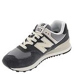 New Balance Womens 574 V2 Transcendent Pearl Sneaker, Blacktop/Blacktop/Turtledove, 10