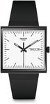 Swatch Unisex Quartz Bioceramic Casual Watch What IF…Black? (Model SO34B700)