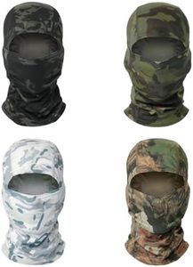 Breathable Full Face Mask with UV Protection - Motorcycle Balaclava for Outdoor Sports & Cold Weather Activities (Standard, A8-4PC, ONE Size)