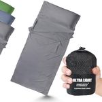 Frelaxy Ultralight Sleeping Bag Liner - Lighter & Compact, 3 Sizes Travel Sheets & Adult Sleep Sack, Comfy Breathable & Cooling & Silky Soft, Quick-Drying, for Backpacking, Hotel, Camping, Hostels