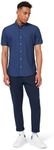 Ben Sherman Men's Short Sleeve Signature Oxford Shirt, Rivera Blue, Large