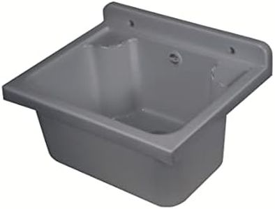 Negrari Cement Grey Wall Mounted Basin Polypropylene Resin Acid Resistant General Use Complete Set Included L42 x W34 x H21