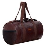 Gym Bags for Men Women Travel Duffle with Shoe Packet stylsh Travelling Luggage Duffel Bag Sport Hiking Kit Bag PU Leather