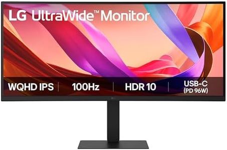 LG UltraWide Monitor 34U650A-B, Curved UWQHD 1440p IPS, 34 inch, 100Hz, 5ms GtG, HDR10, Speakers, HDMI, DP, USB-C (96W PD), Black