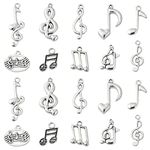 DanLingJewelry 100Pcs 10 Styles Musical Note Charms Music Symbol Vintage Elegant Chic Instrument Charms for Craft Jewelry Making Finding DIY