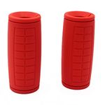 qibylift Pull Up Bar Thick Bar Adapter, Weight Grip Bar Fit for Standard Barbell - Dumbbell Handle Grips, Silicone Rubber Barbell Grips for Weight Lifting Cable Attachments & Fitness Training(Red)