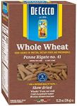 De Cecco Whole Wheat Pasta, Penne Rigate, 13.25 Oz, Pack of 12