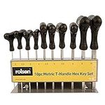 Rolson 40320 10pc T-Handle Hex Key Set