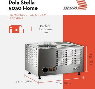 Musso Pola Stella Ice Cream Maker – Stainless Steel, 1.5L