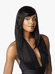 Sensationnel 100% Human Hair Empire Clip In Bangs - SIDE SWEPT BANG (Color:1B Off Black)