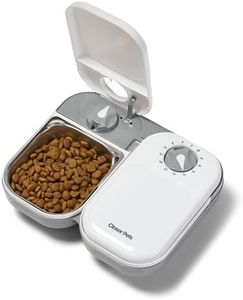 Closer Pets C200 2 Meal Automatic Pet Feeder for Cats and Small Dogs with Stainless Steel Bowl Inserts and Ice Pack