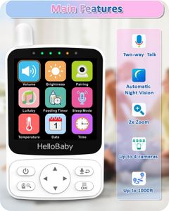 HelloBaby Baby Monitor Camera – Wireless Video Infant Surveillance