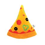 Goofy Tails Food Buddies Pizza Slice Plush Toy for Dogs | Crinkle Dog Toys for Puppies | Squeaky Toys for Dogs and Puppies