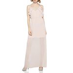 BCBGeneration Women's Ruffled Bodice Maxi Dress Special Occasion, Rose Smoke, Small