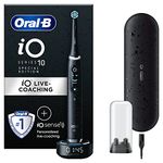 Oral-B iO10 Electric Toothbrushes Adults, Gifts For Women / Men, 1 Handle, 1 Toothbrush Head & Charging Travel Case, 7 Modes, Sense Smart Charger, 2 Pin UK Plug, Cosmic Black, Oral B IO Toothbrush